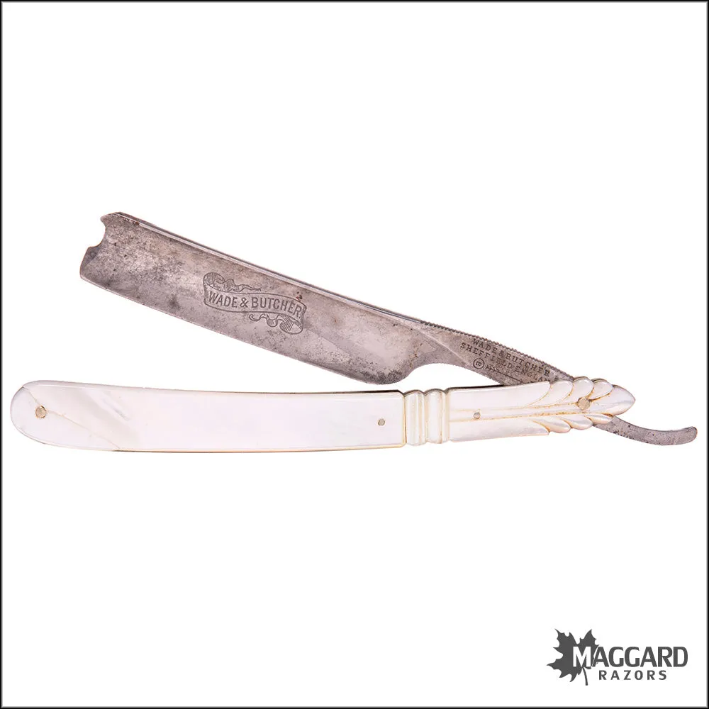 #1007 Vintage Straight Razor - Wade & Butcher, Mother of Pearl, 5/8