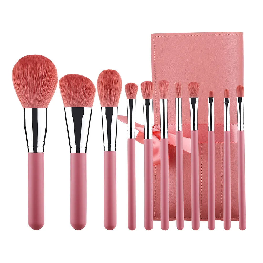 12 PCs Light Blue Handle Makeup Brush Foundation Eye Shadow Brush