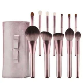 12 Small Grape Makeup Brushes Set Cosmetic Bag Beauty Tools