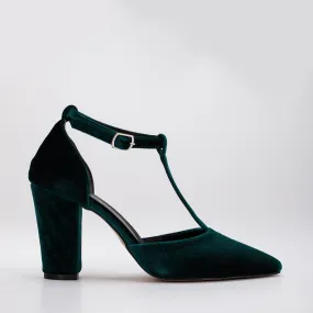 Angelique - Green Velvet High Heels