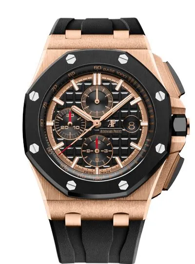 Audemars Piguet Royal Oak Offshore 26401RO.OO.A002CA.02 18k Pink Gold Mens Watch Box & Papers