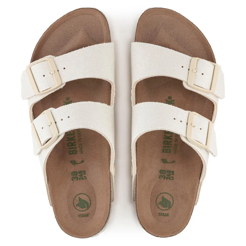 Birkenstock Women's Arizona Vegan Women Textile (Eggshell - Regular Fit)