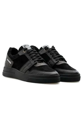 BUB Skywalker - Black Croc - Calf Leather (Embsosed) & Suede - Men's Sneakers