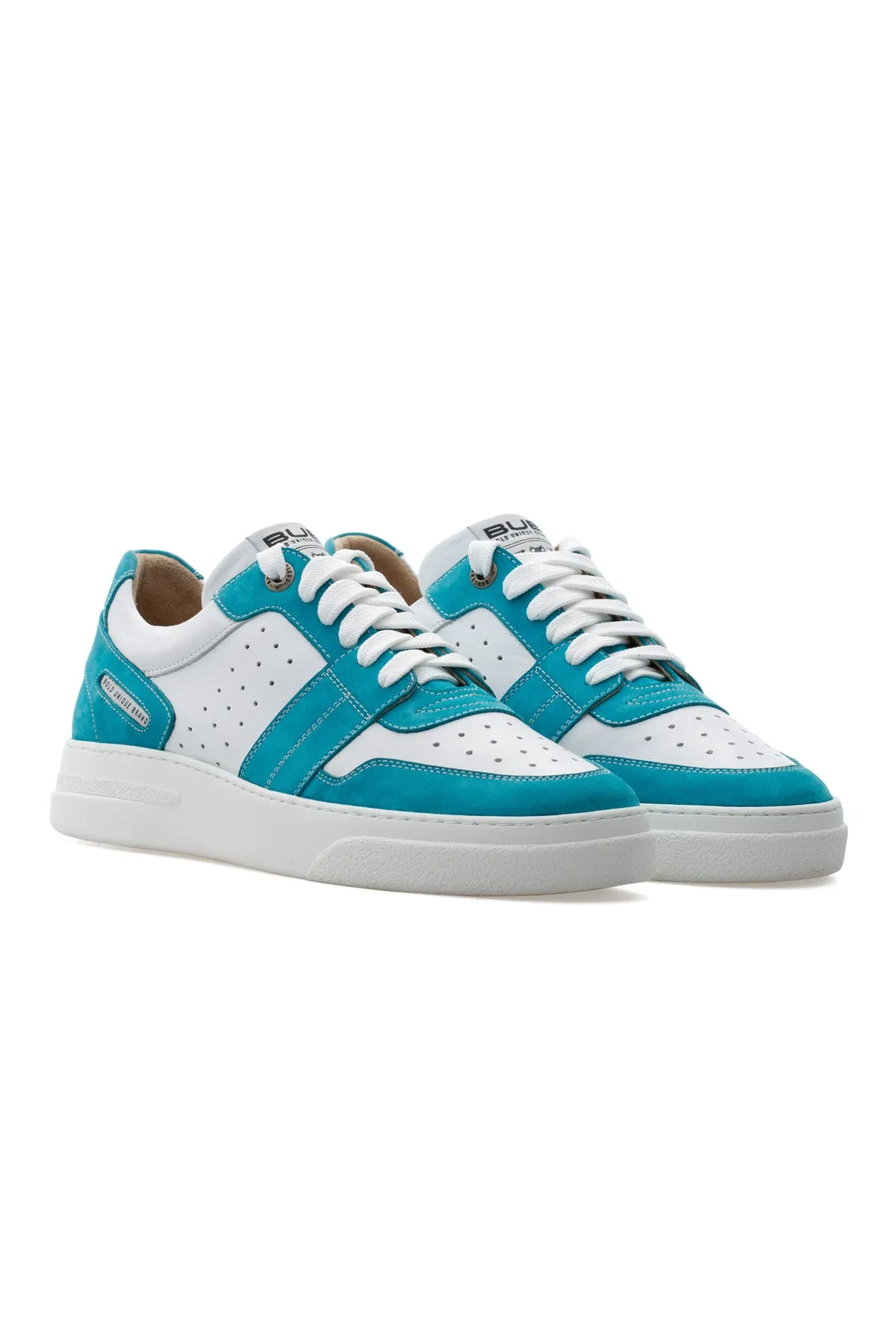 BUB Skywalker - Turquoise & White - Nubuck & Calf Leather - Women's Sneakers