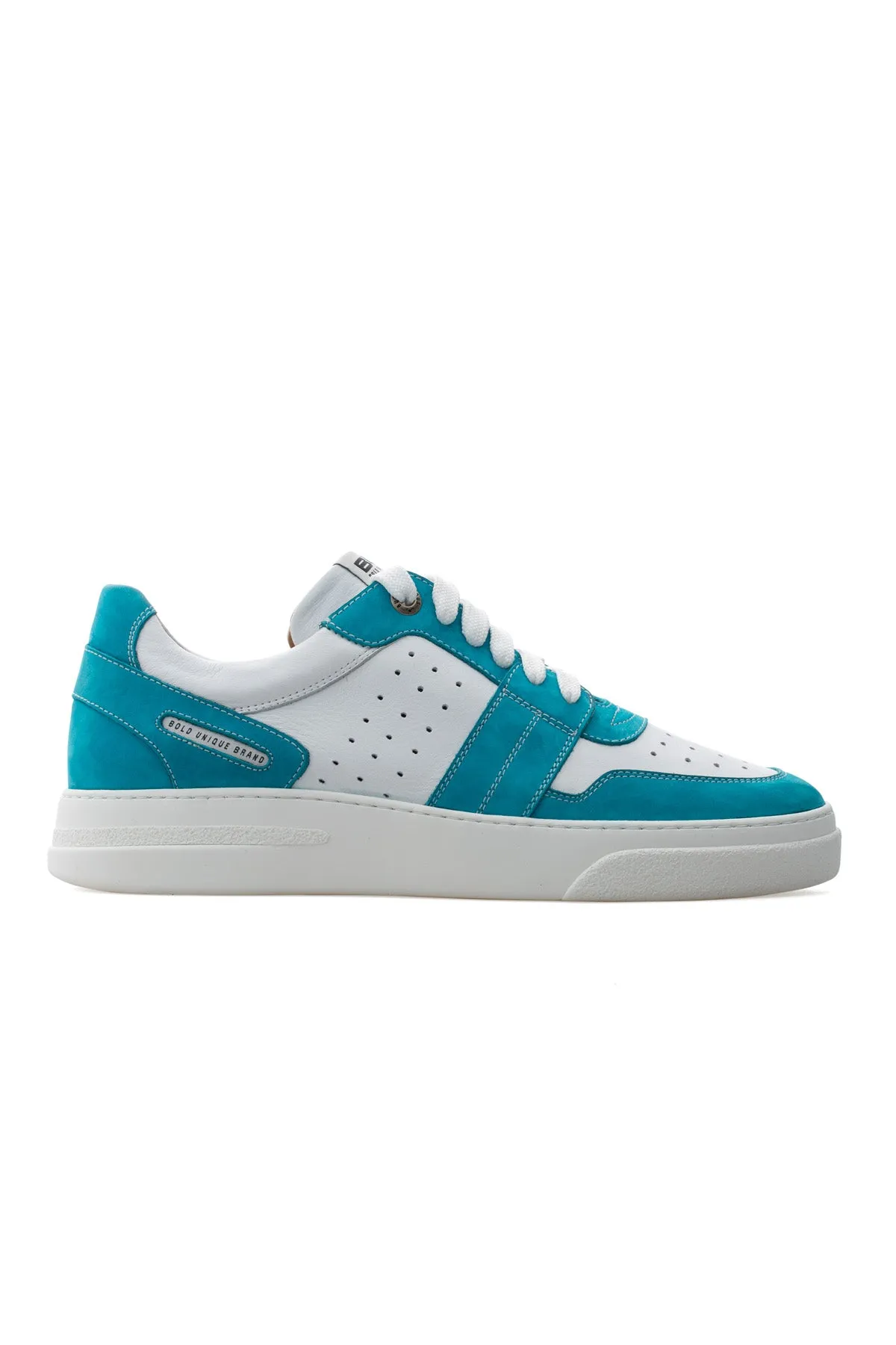 BUB Skywalker - Turquoise & White - Nubuck & Calf Leather - Women's Sneakers