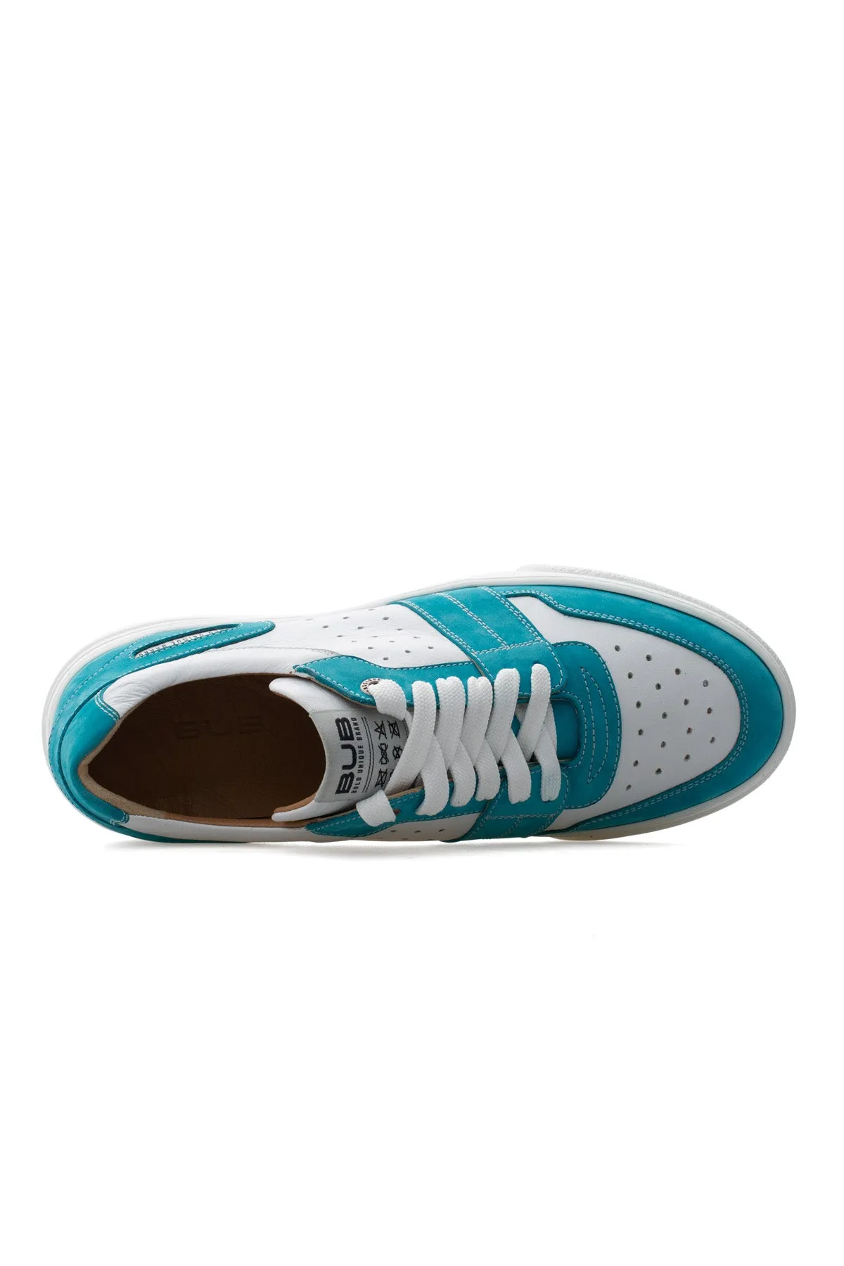 BUB Skywalker - Turquoise & White - Nubuck & Calf Leather - Women's Sneakers