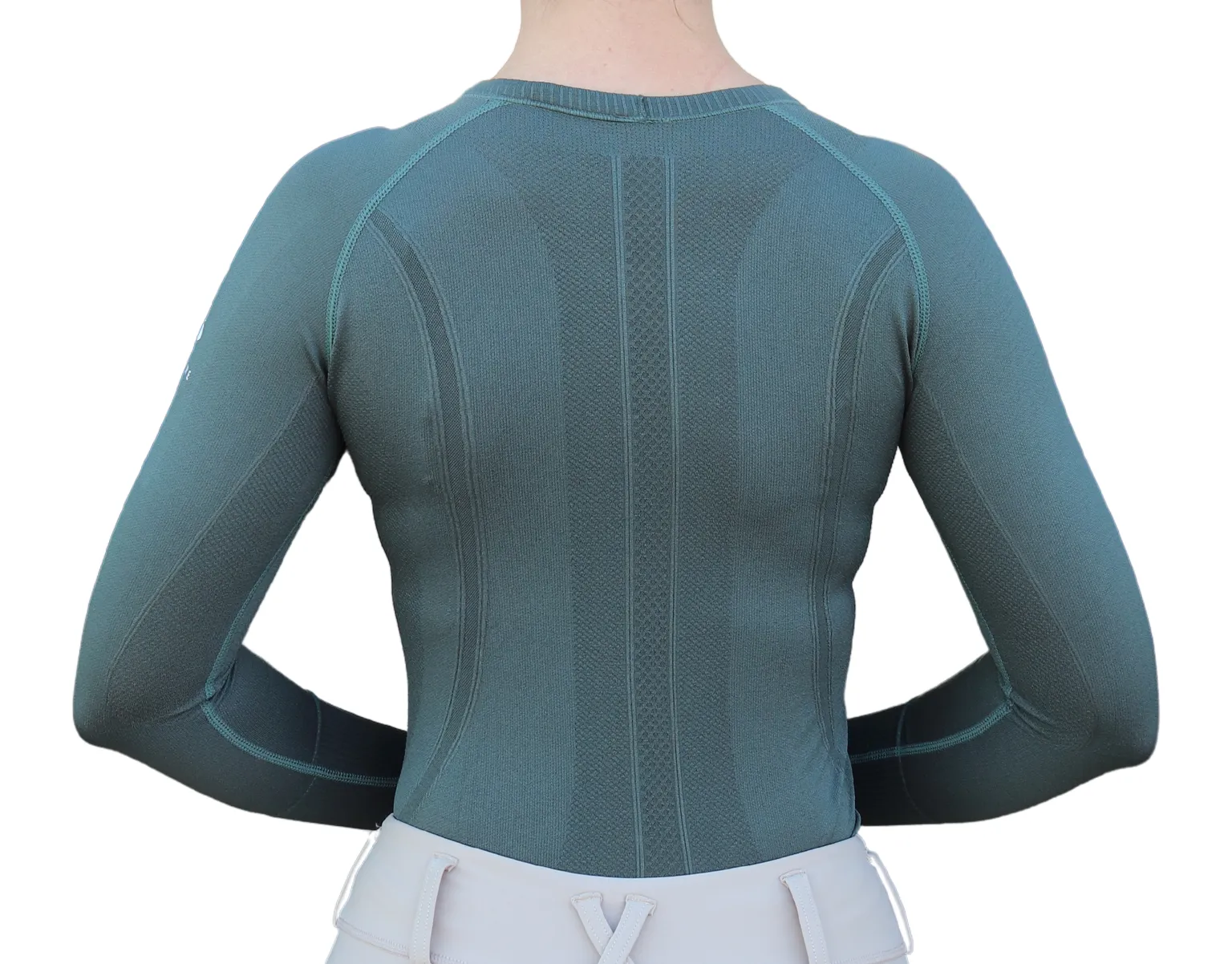 Chic Athletic Long Sleeve Shirt - Forest Green