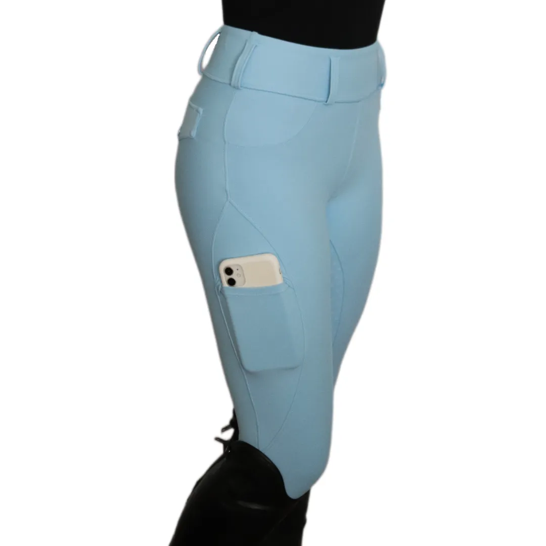 Comfort Grip Leggings - Sky Blue