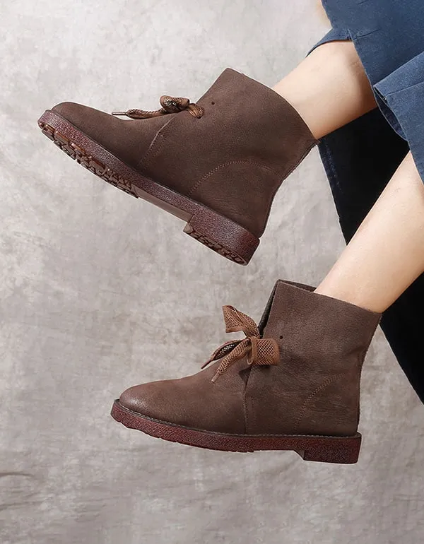 Comfortable Leather Winter Handmade Retro Boots