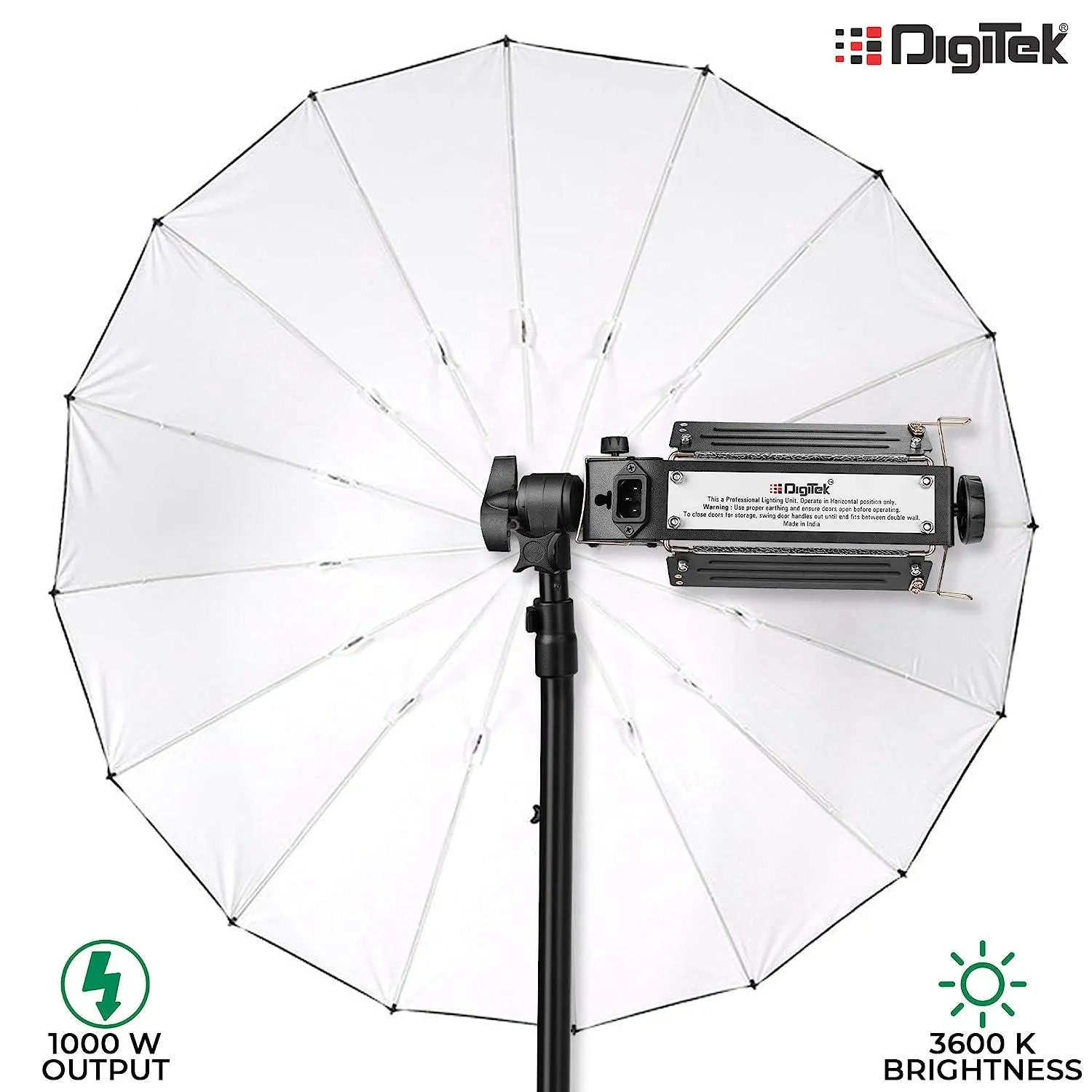 Digitek (DPL 003) Porta Light with 1000 Watt Halogen Tube | for Video & Still Photography