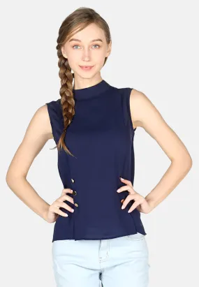 high neck casual top