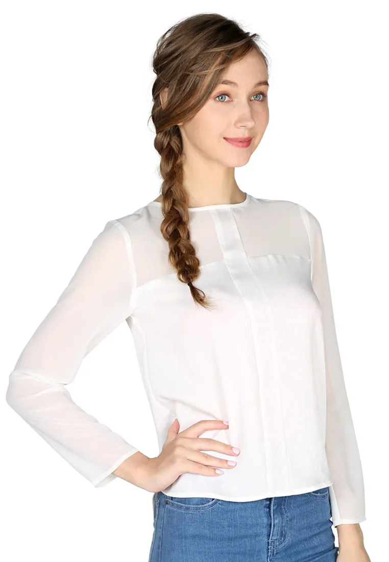 High Neck Long-Sleeve Top