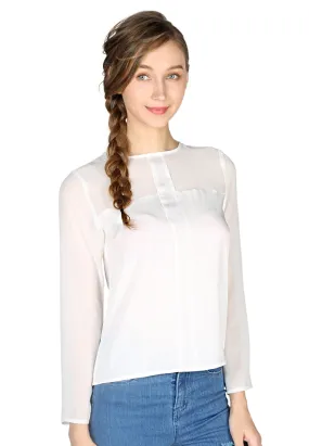 High Neck Long-Sleeve Top