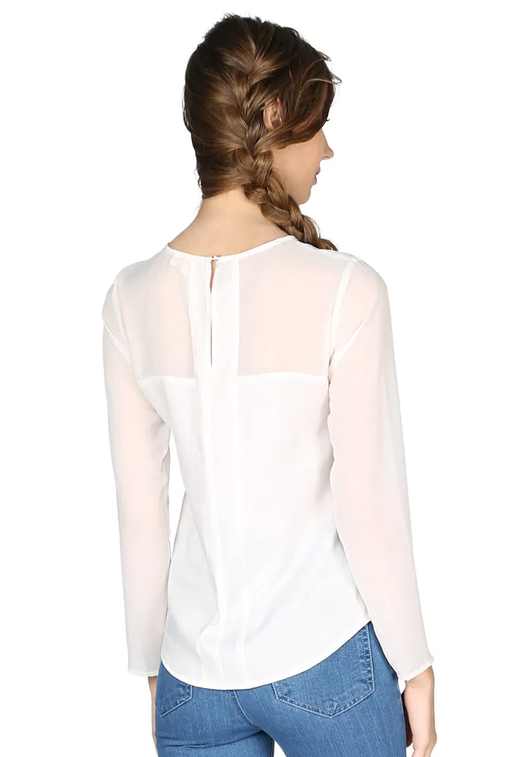 High Neck Long-Sleeve Top