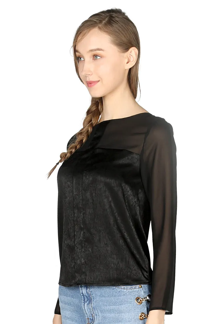 High Neck Long-Sleeve Top