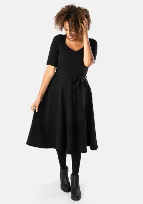 Merle Black Vintage Swing Dress