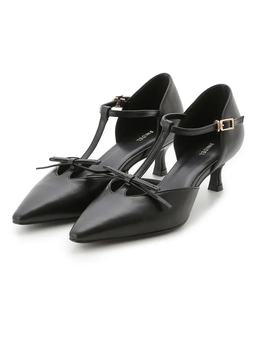 T-Strap Ribbon Pumps