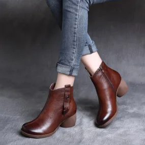 Winter Retro Comfortable Chunky Boots | Gift Shoes